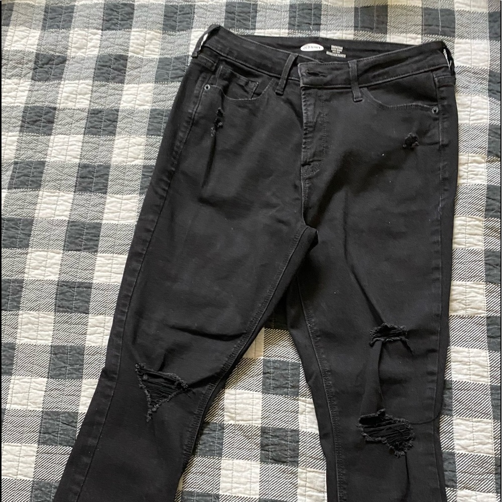 Old navy black distressed jeans
